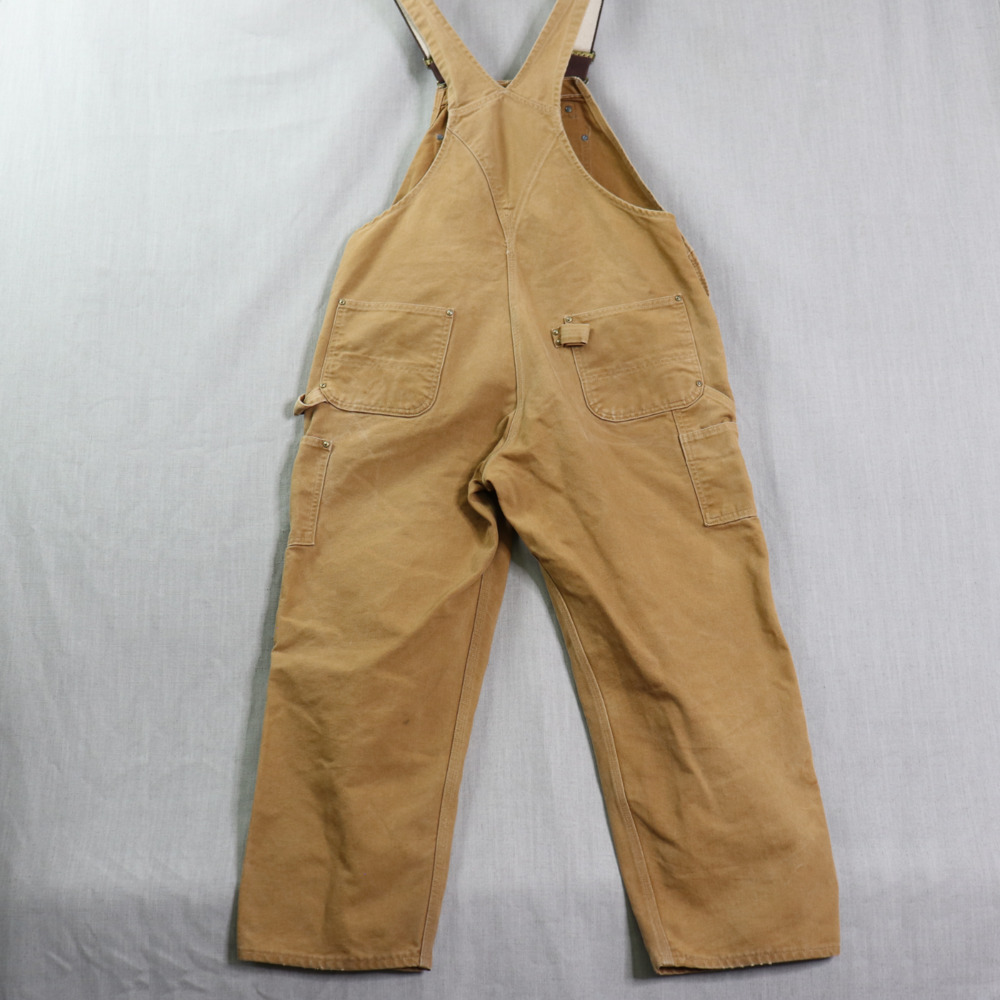 Vintage Carhartt Duck Overalls Men’s 42x30 Brown Workwear USA Made Distressed - Picture 11 of 16